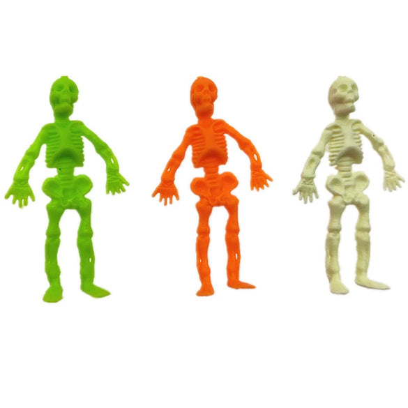 Colorful Plastic Skull And Ghost Trick Ring Doll Toy For Children Halloween Novelty Toy