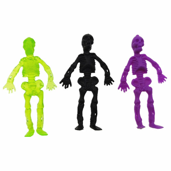 Colorful Plastic Skull And Ghost Trick Ring Doll Toy For Children Halloween Novelty Toy