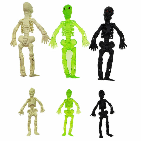 Colorful Plastic Skull And Ghost Trick Ring Doll Toy For Children Halloween Novelty Toy