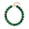 Colorful Resin Beaded Necklace With Mixed Round Geometric Beads And Electroplated Light Luxury Style For Women