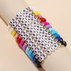 Colorful Soft Pottery Letter Bracelet Minimalist Style For Women And Unisex