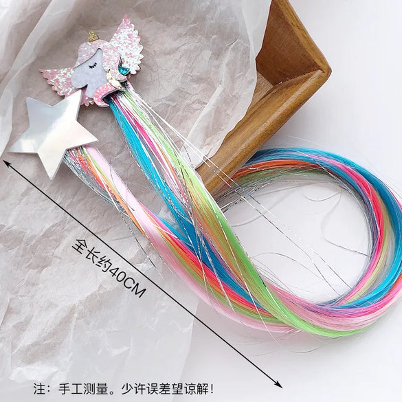 Colorful Wig Braid  Butterfly Cartoon Hairpin