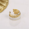 Combination Oil Drop Ring Alloy Electroplated Geometric Style Unisex