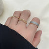 Combination Oil Drop Ring Alloy Electroplated Geometric Style Unisex