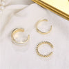 Combination Oil Drop Ring Alloy Electroplated Geometric Style Unisex