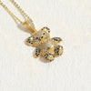 Commute Bear Copper 14k Gold Plated Zircon Necklace In Bulk