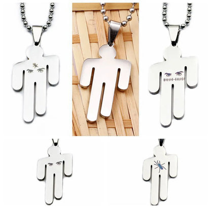 Commute Cartoon Character Stainless Steel Polishing Pendant Necklace