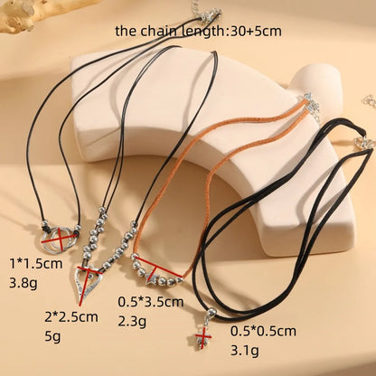 Commute Geometric Ccb Alloy Wax Rope Irregular Unisex Necklace