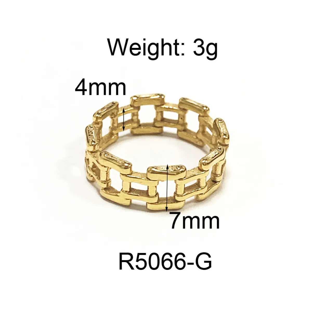 Wholesale Jewelry Commute Geometric 304 Stainless Steel Titanium Steel 18K Gold Plated Plating Rings