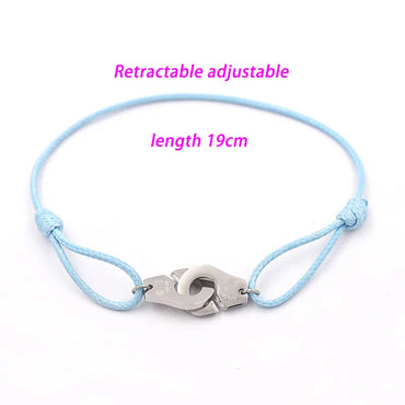 Commute Handcuffs Titanium Steel Braid Unisex Bracelets