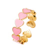 Commute Heart Shape Copper Plating Open Ring