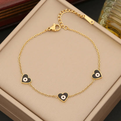 Commute Heart Shape Stainless Steel Plating Bracelets