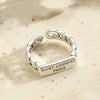 Commute Letter Copper Plating Silver Plated Open Rings