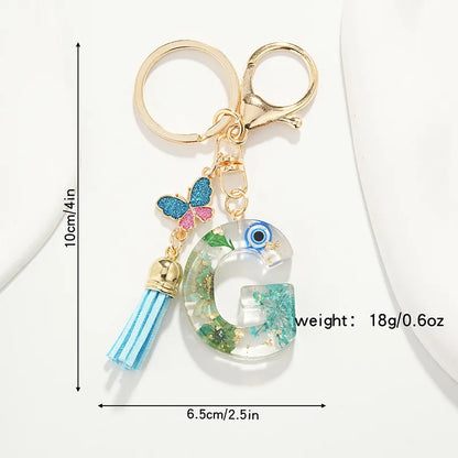 Commute Letter Metal Women'S Bag Pendant Keychain