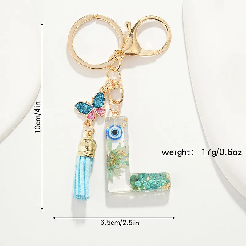 Commute Letter Metal Women'S Bag Pendant Keychain