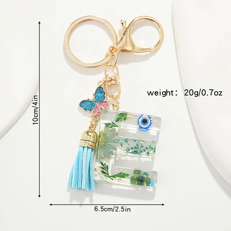 Commute Letter Metal Women'S Bag Pendant Keychain