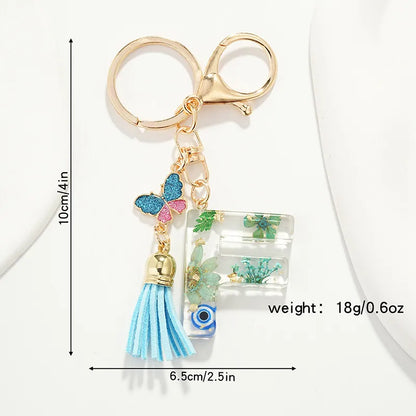 Commute Letter Metal Women'S Bag Pendant Keychain