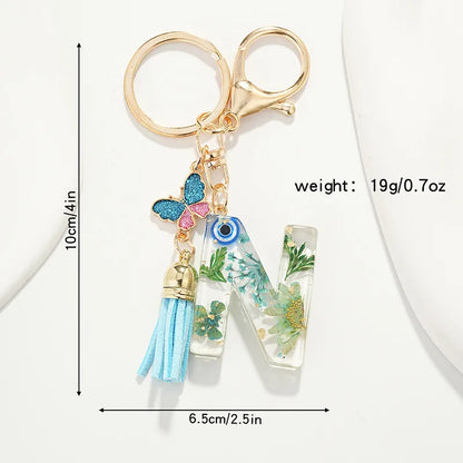 Commute Letter Metal Women'S Bag Pendant Keychain