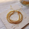 Commute Round Freshwater Pearl Shell Copper Knitting Women'S Bracelets