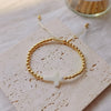 Commute Round Freshwater Pearl Shell Copper Knitting Women'S Bracelets