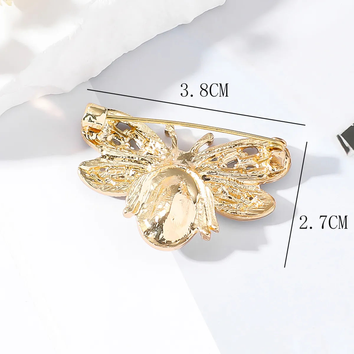 Commute Shiny Bee Alloy Inlay Artificial Rhinestones Women'S Brooches