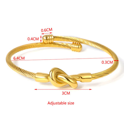 Commute Solid Color Stainless Steel Gold Plated Bangle In Bulk