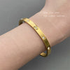 Commute Solid Color Stainless Steel Inlay Rhinestones Bangle