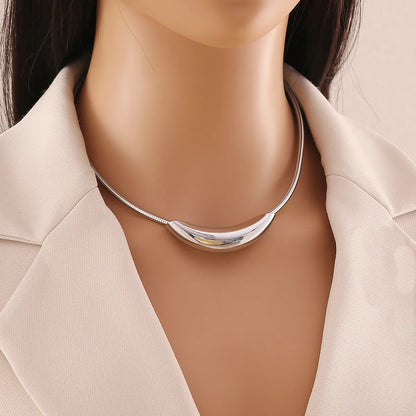 Commute Solid Color Stainless Steel Plating Choker