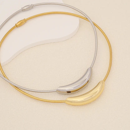 Commute Solid Color Stainless Steel Plating Choker