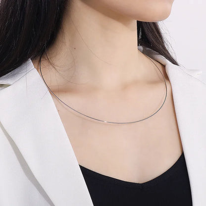 Wholesale Jewelry Commute Solid Color 304 Stainless Steel Plating Choker