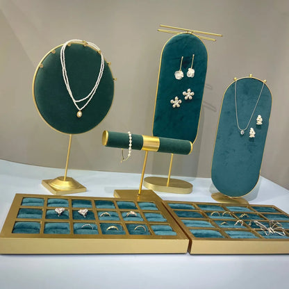 Commute Solid Color Velvet Metal Wholesale Jewelry Rack