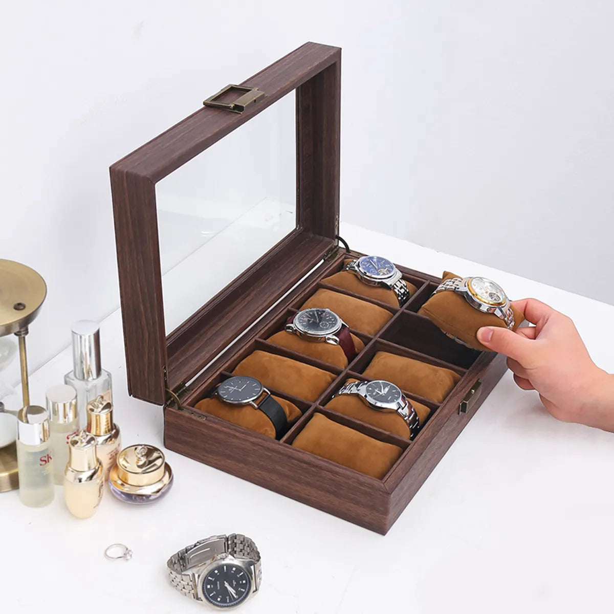 Commute Solid Color Wood Jewelry Boxes