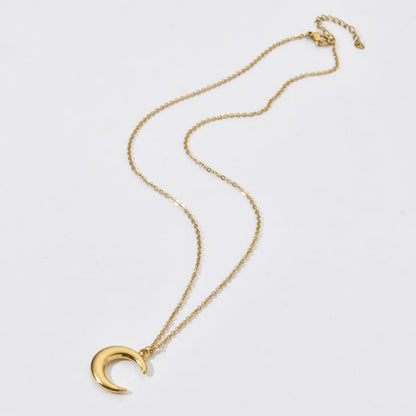 Commute Star Stainless Steel Plating 18k Gold Plated Pendant Necklace