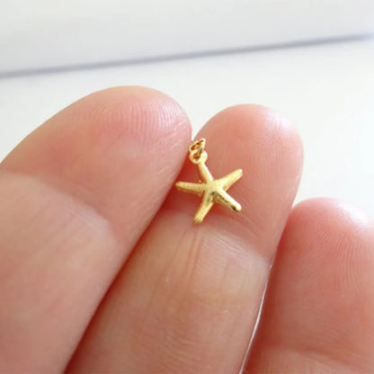 Commute Starfish Gold Plated Alloy Wholesale Pendant Necklace