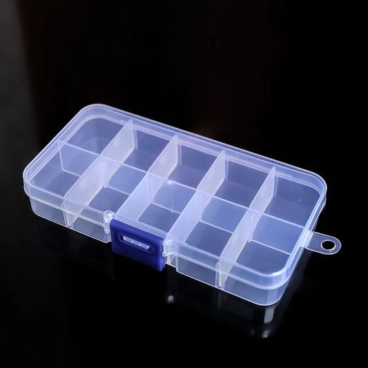 Compartment Plastic Desktop Storage Transparent Jewelry Packing Box