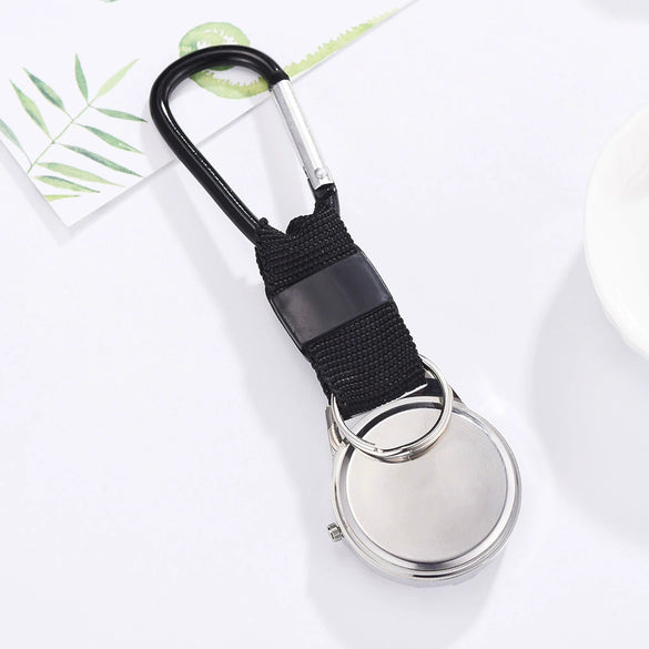 Compass Carabiner Nurse Watch Simple Fashion Leisure Watch With Round Dial And Canvas Strap And Alloy Case