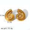 Conch Titanium Steel Stainless Steel Electroplated Women's Exaggerated Natural Style Earrings