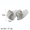 Conch Titanium Steel Stainless Steel Electroplated Women's Exaggerated Natural Style Earrings