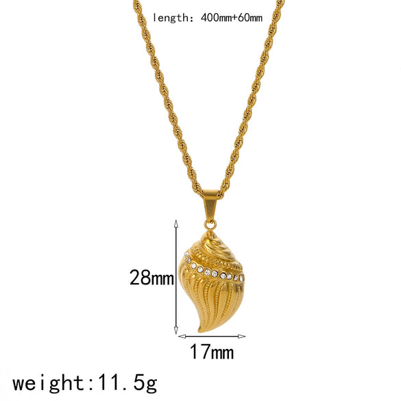 Conch Titanium Steel Stainless Steel Electroplated Women's Exaggerated Natural Style Earrings