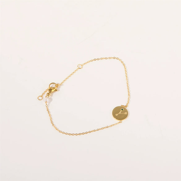 Constellation Bracelet Titanium Steel Furnace Vacuum Electroplated 18K True Gold With Diamonds