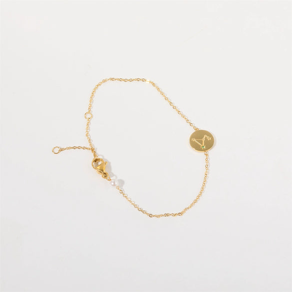 Constellation Bracelet Titanium Steel Furnace Vacuum Electroplated 18K True Gold With Diamonds
