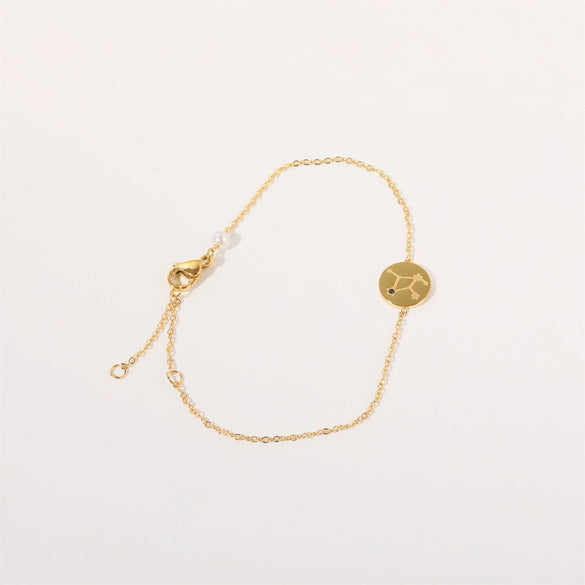 Constellation Bracelet Titanium Steel Furnace Vacuum Electroplated 18K True Gold With Diamonds
