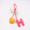 Contrast Color Letter Love Artificial Leather Bag With Diy Knot Lanyard Pendant Accessories Featuring Little Bear Pig Small Animal Patterns And Electroplating Processing