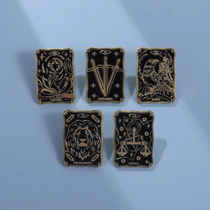 Cool Style Card Alloy Stoving Varnish Unisex Brooches