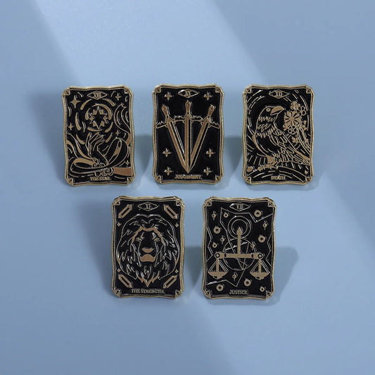 Cool Style Card Alloy Stoving Varnish Unisex Brooches