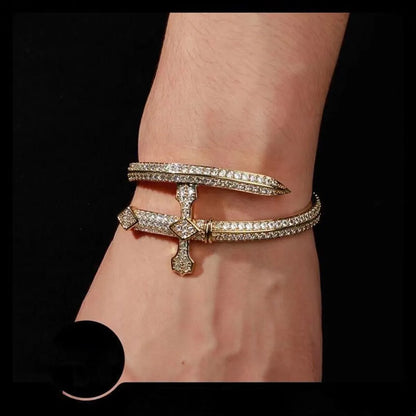 Cool Style Cross Zircon Alloy Wholesale Bangle