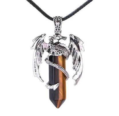 Cool Style Dragon Rope Copper Plating Inlay Natural Stone Unisex Pendant Necklace Necklace Pendant