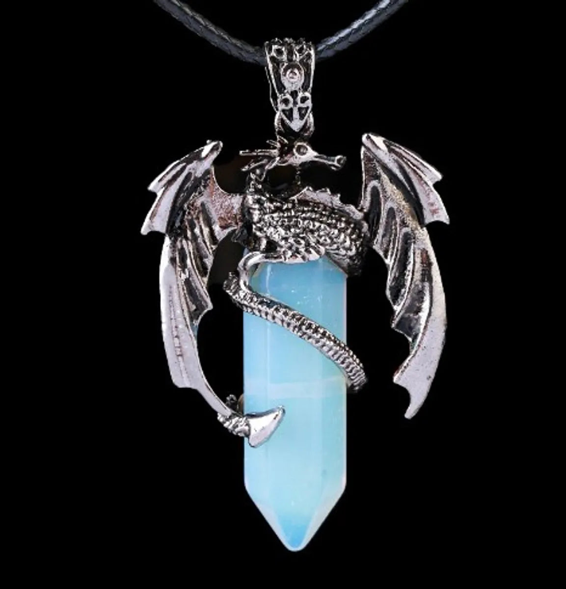 Cool Style Dragon Rope Copper Plating Inlay Natural Stone Unisex Pendant Necklace Necklace Pendant