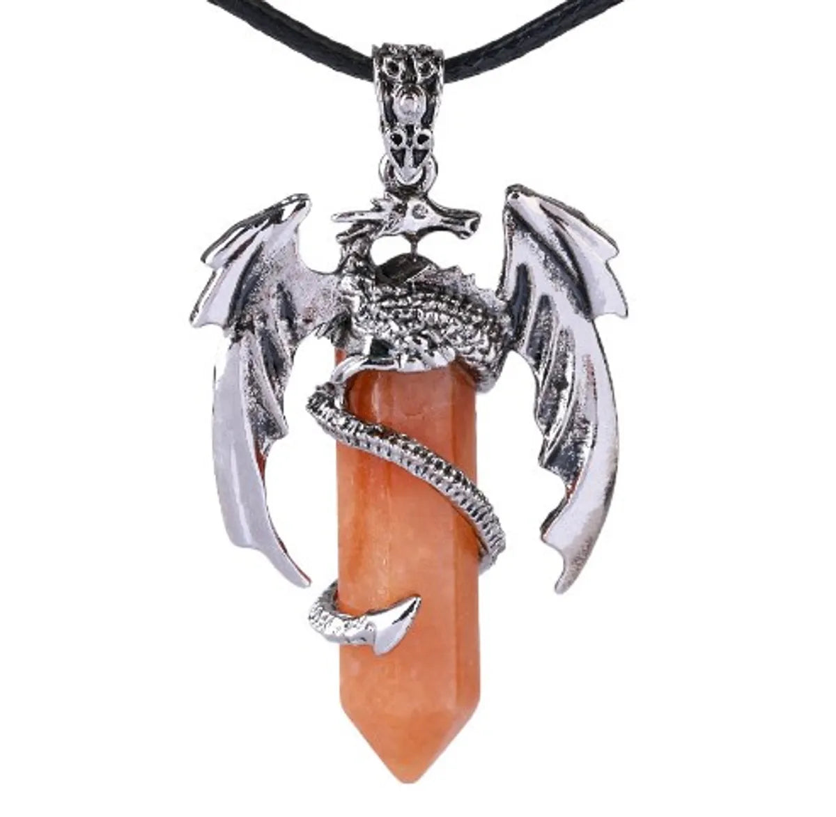 Cool Style Dragon Rope Copper Plating Inlay Natural Stone Unisex Pendant Necklace Necklace Pendant