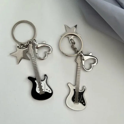 Cool Style Guitar Metal Plating Women'S Bag Pendant Keychain